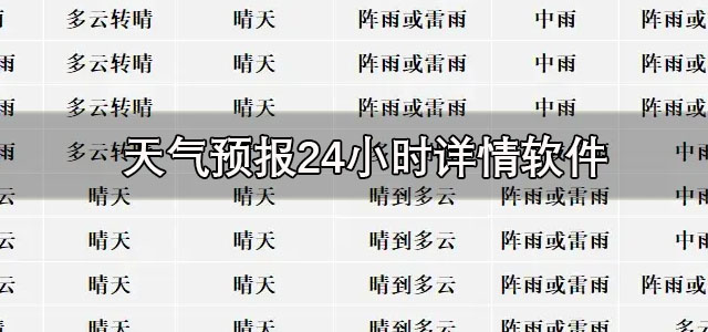 天气预报24小时详情软件